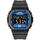 Relógio SMAEL Clássico 1801 - Classic Watich relógio 025 AmploTech Preto e Azul 